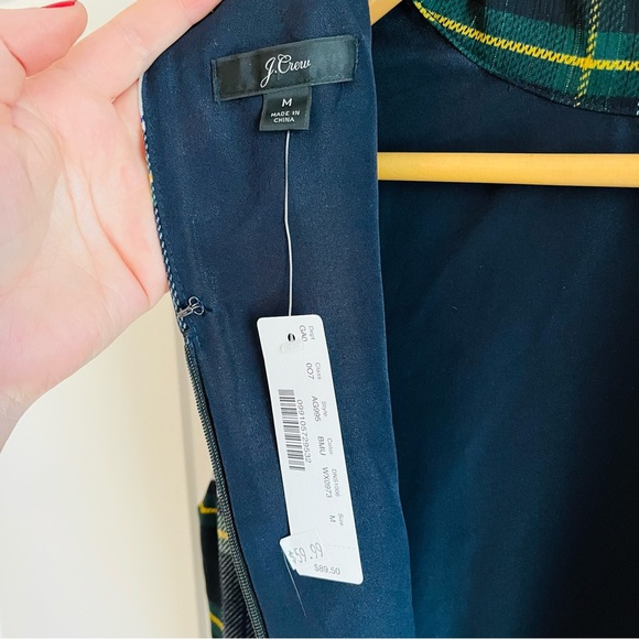 NWT J.Crew Peplum Top in Gilded Highland Tartan Shimmer, Size M - Picture 10 of 11